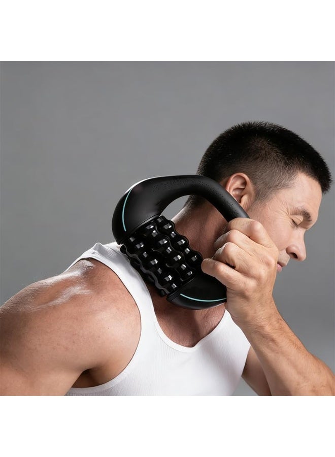 جهاز مساج رول كهربائي Powered Rolling Massager ، بطارية قابلة للشحن حتى 4 ساعات –3 سرعات دوران - لتخفيف آلام العضلات والرقبة والكتفين - Image 2